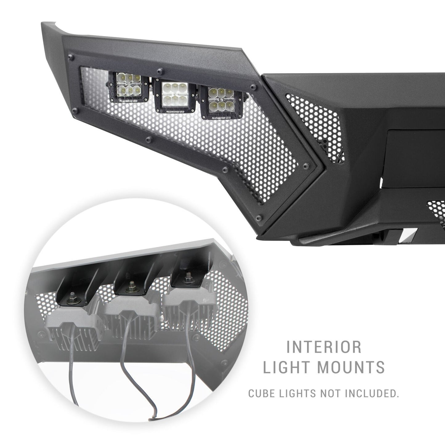Element Front Bumper with Fixed Light Bar Mount Textured Black 2024-2026 Toyota Tacoma Go Rhino