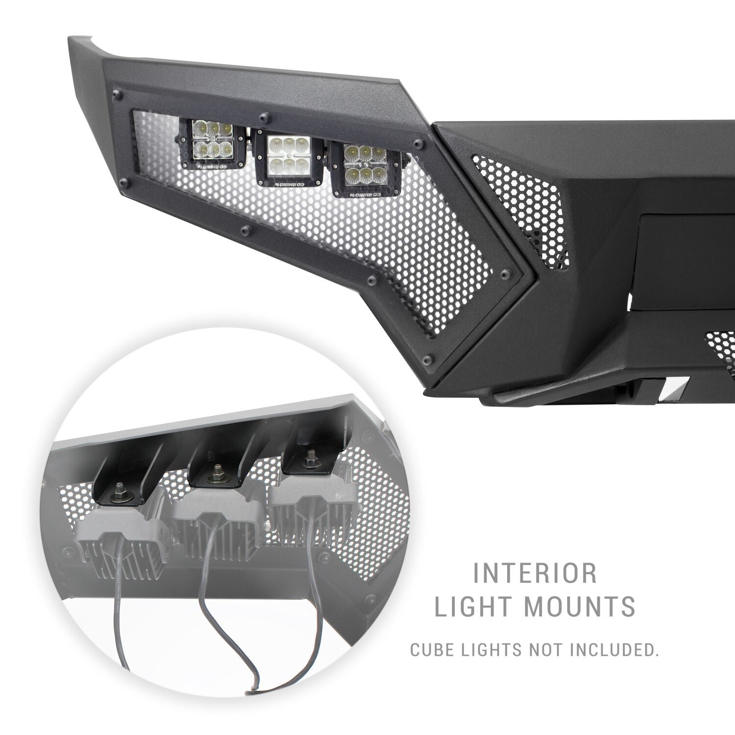 Element Front Bumper with Fixed Light Bar Mount Textured Black 2024-2026 Toyota Tacoma Go Rhino