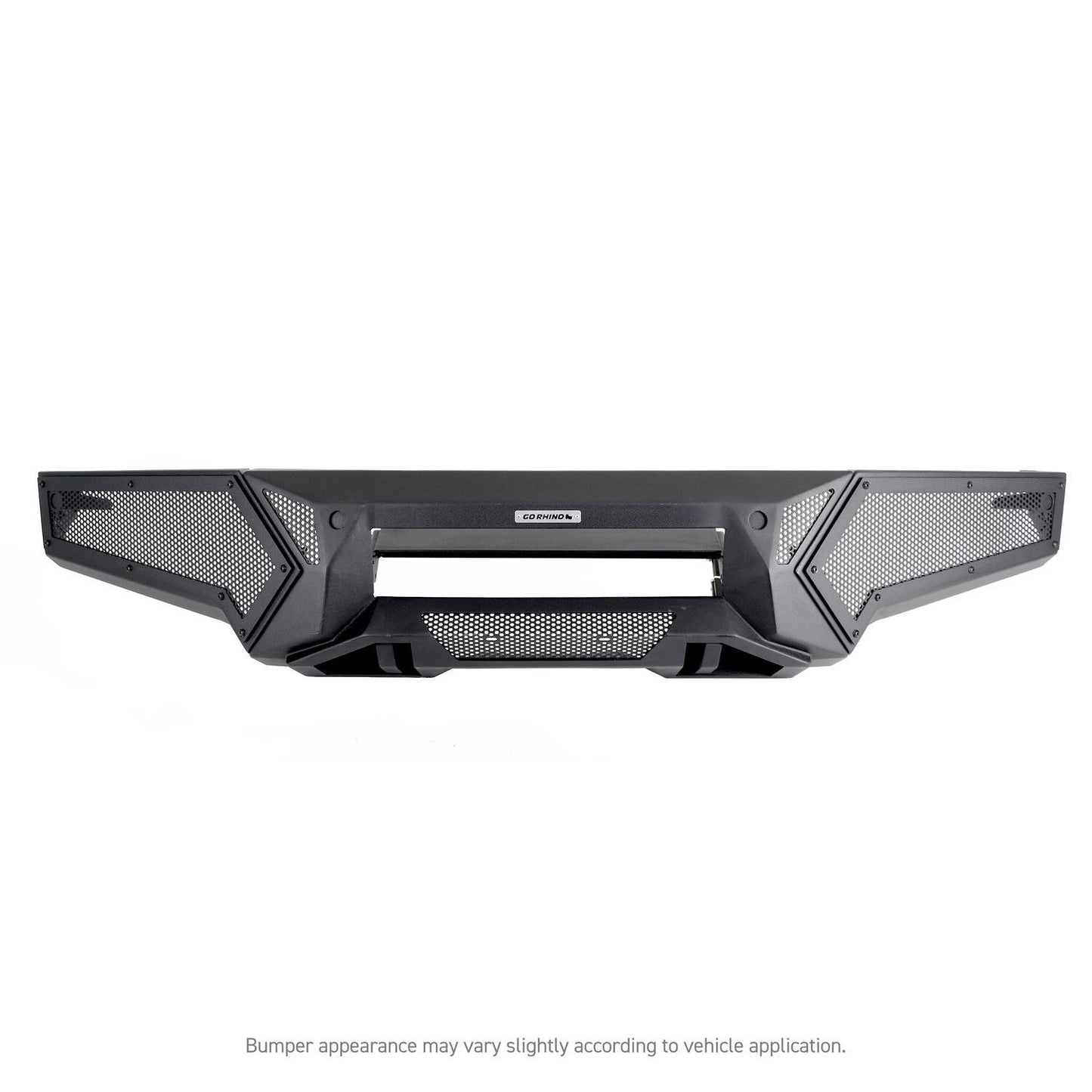 Element Front Bumper with Power Actuated Hide Away Light Bar Mount Textured Black 2021-2023 Ford F-150 Go Rhino
