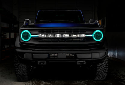Oracle 21-22 Ford Bronco Headlight Halo Kit w/DRL Bar - Base Headlights -w/BC1 Controller
