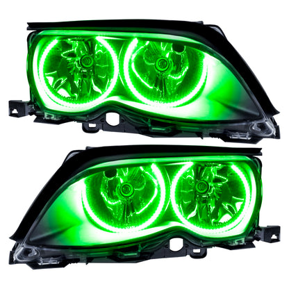 Oracle 02-05 BMW 3 Series SMD HL - Black - ColorSHIFT w/ Simple Controller