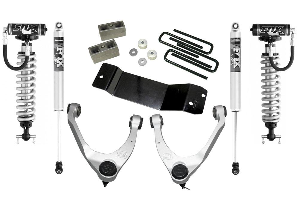 3.5 Inch Lift Kit 2007-2016 Chevy Silverado and GMC Sierra 4WD with Cast Steel Control arms with Shocks Superlift