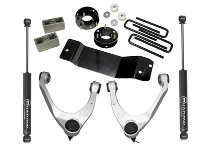 3.5 Inch Lift Kit 2007-2016 Chevy Silverado and GMC Sierra 4WD with Cast Steel Control arms with Shocks Superlift