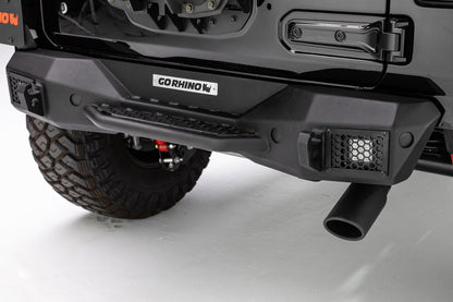 Rockline Rear Stubby Bumper Textured Black 2018-2026 Jeep Wrangler Go Rhino