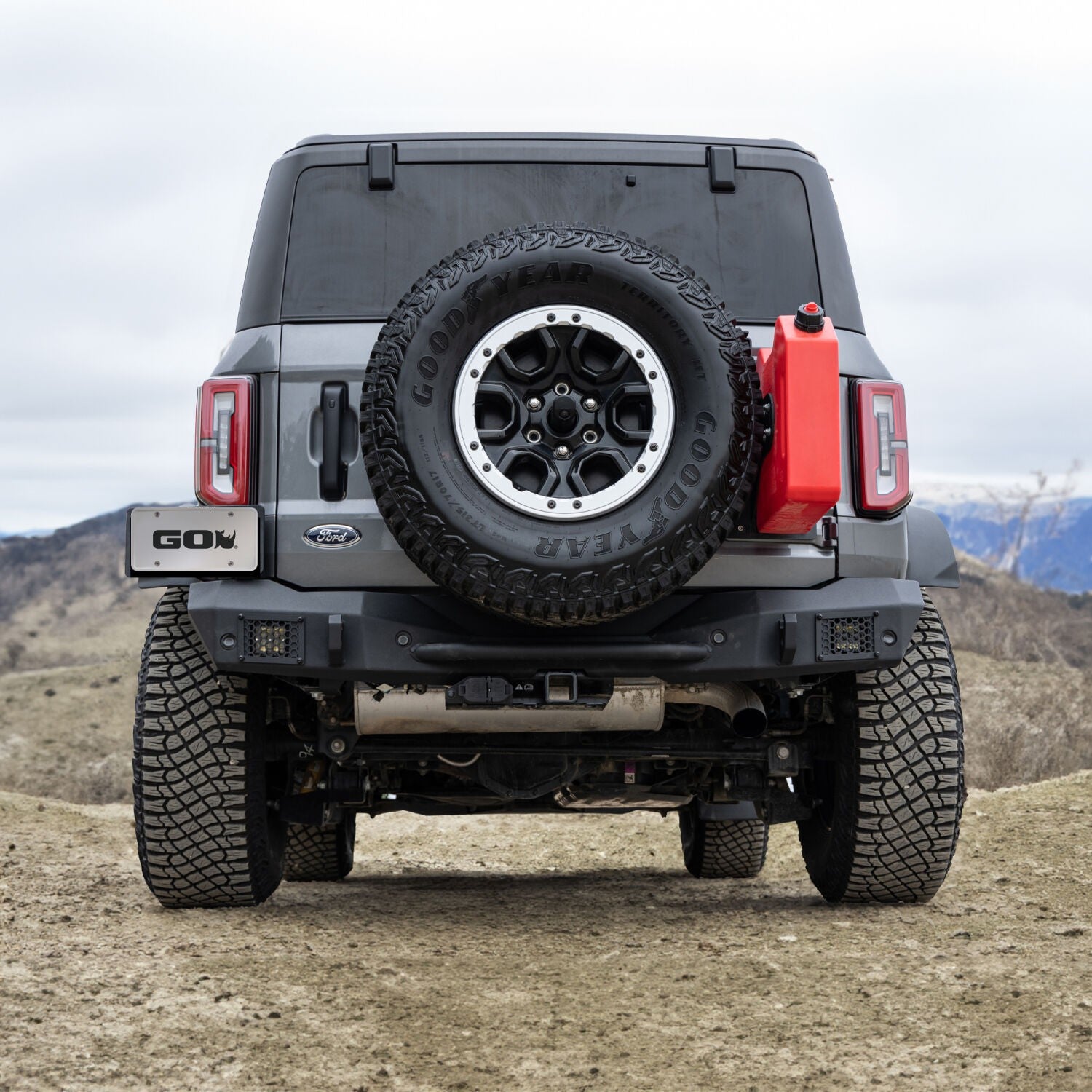 Rockline Rear Full Width Bumper for Ford Bronco Textured Black 2021-2026 Ford Bronco Go Rhino