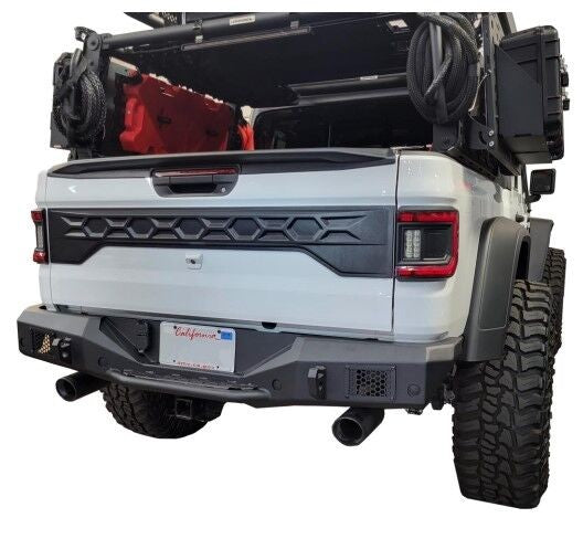 Rockline Rear Full Width Bumper Textured Black 2020-2025 Jeep Gladiator Go Rhino
