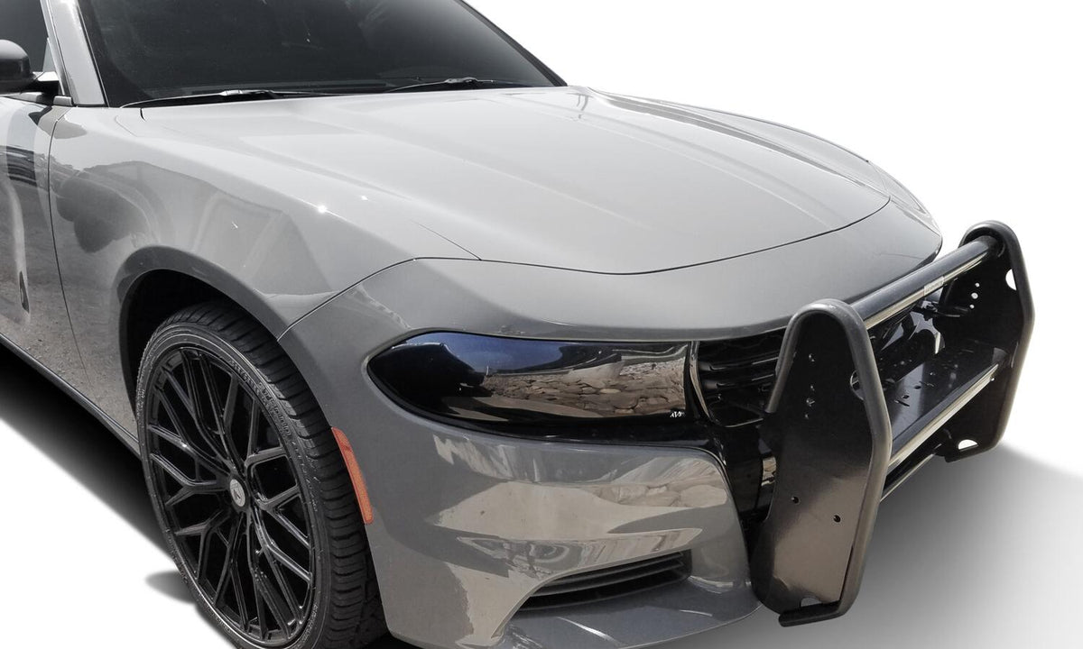 Headlight Covers for 2015-2023 Dodge Charger Smoke Black Out 2pc. AVS