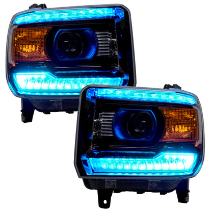 Oracle 14-15 GMC Sierra Headlight DRL Upgrade Kit - ColorSHIFT