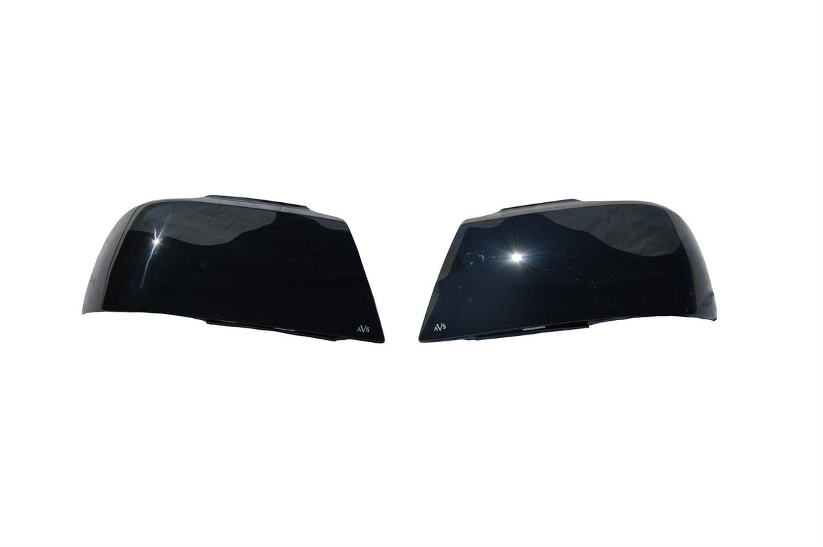 Headlight Covers for 1987-1991 Ford Bronco and More Smoke Black Out 2pc. AVS