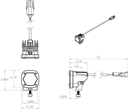 LED Light Pods S1 White Single Baja Designs