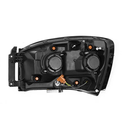 AlphaRex 06-08 Ram 1500HD NOVA LED Proj Headlights Plank Style Alpha Blk w/Seq Signal/DRL/Amber LED