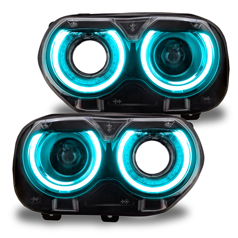 Oracle 15-21 Dodge Challenger RGB+W Headlight DRL Kit - ColorSHIFT w/ Simple Controller