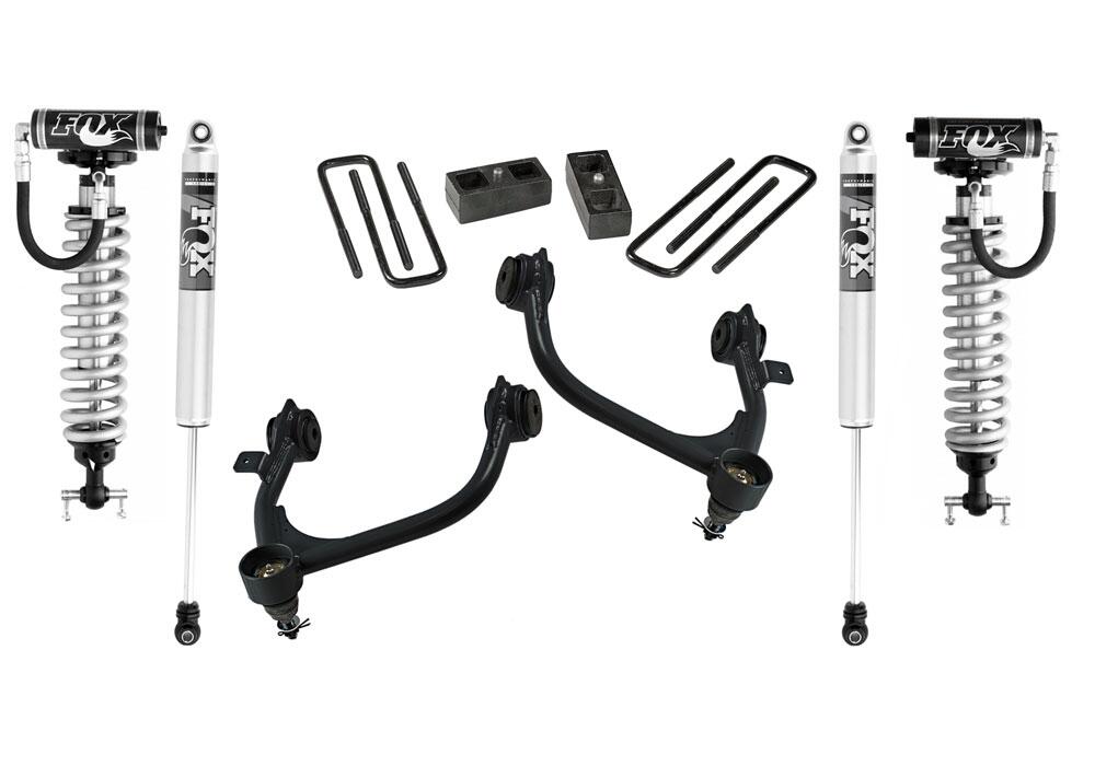 3 Inch Lift Kit 2019 (New Body Style)-2024 Chevy Silverado/GMC Sierra 1500 2WD/4WD with Fox Coilovers and Rear Shocks (excludes Trailboss or AT4) Superlift