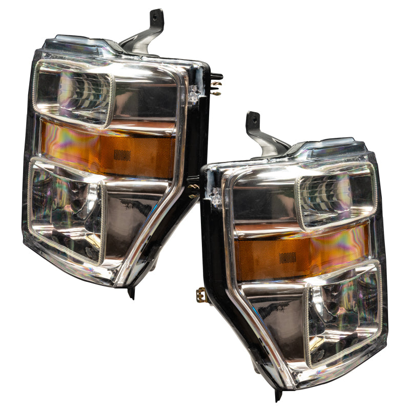 Oracle 08-10 Ford F250 Pre-Assembled Halo Headlights Chrome Housing- w/Simple Controller