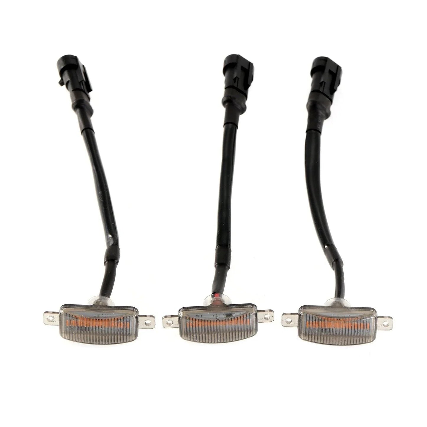 (3pcs/set)  LED Front Grille Lights Raptor Style Amber Light Fit for Dodge Ram 1500 2500 3500 (Amber shell/ Smoked shell）