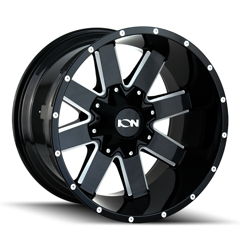 ION 141 20x9 / 8x165.1 BP / 18mm Offset / 130.8mm Hub Gloss Black Milled Wheel