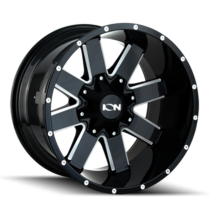 ION 141 20x9 / 8x165.1 BP / 18mm Offset / 130.8mm Hub Gloss Black Milled Wheel