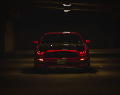 Oracle 15-17 Ford Mustang V6/GT/Shelby DRL w/ Halo Kit - ColorSHIFT w/o Controller