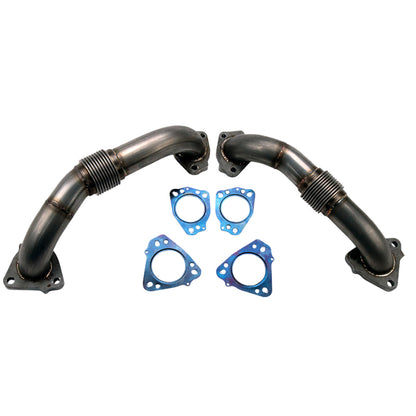 Wehrli 17-24 Chevrolet Duramax Billet Exhaust Manifold & Stainless Up Pipe Kit w/ Gaskets & Hardware