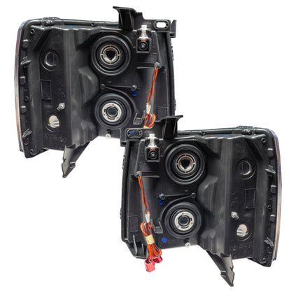 Oracle Lighting 07-13 Chevrolet Silverado Assembled Halo Headlights Round Style -Red