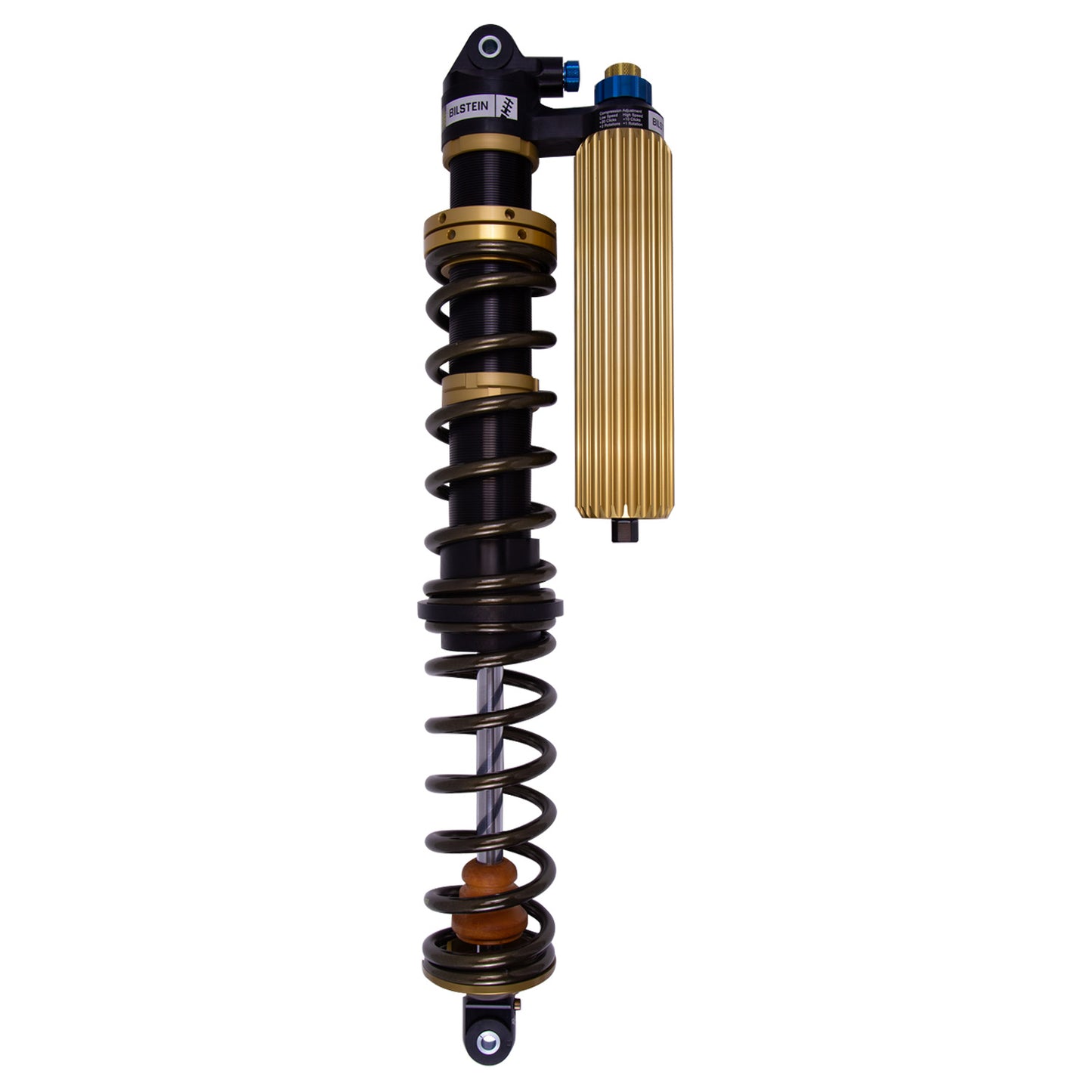 Suspension Shock Absorber and Coil Spring Assembly Monotube Front Left Can-Am Maverick X3 RS Turbo Type III Hard Anodized Black Hawk Powersports Bilstein