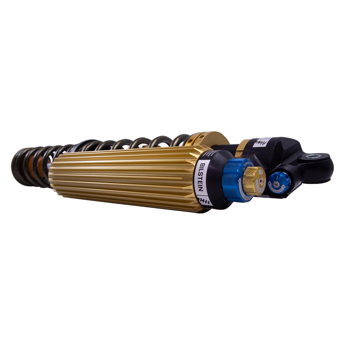 Suspension Shock Absorber and Coil Spring Assembly Monotube Front Left Can-Am Maverick X3 RS Turbo Type III Hard Anodized Black Hawk Powersports Bilstein