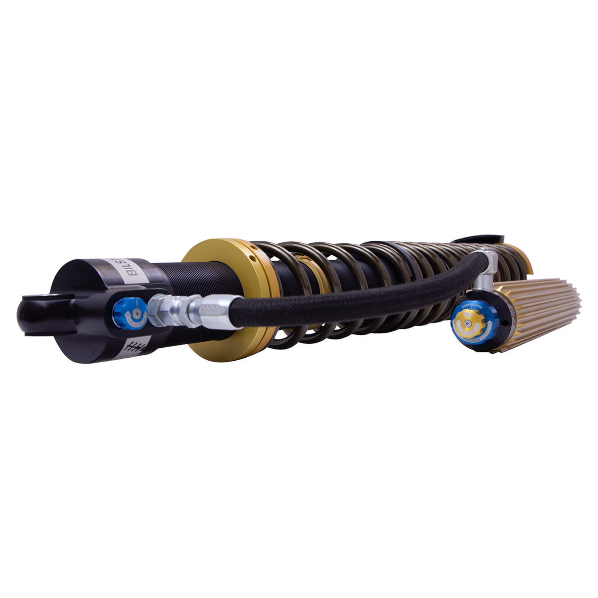 Suspension Shock Absorber and Coil Spring Assembly Monotube Rear Left Can-Am Maverick X3 Max RS Turbo R Type III Hard Anodized Black Hawk Powersports Bilstein