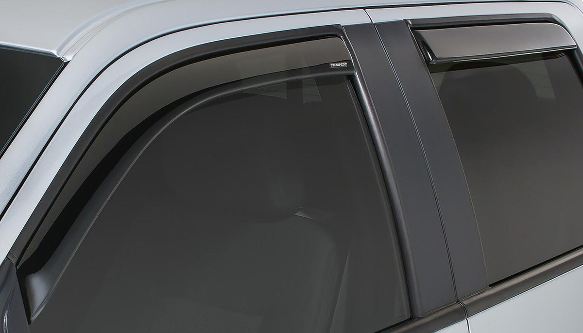 Snap-Inz In-Channel Sidewind Deflector Smoke 4 pc. for 19-26 Ram 1500 Crew Cab Stampede