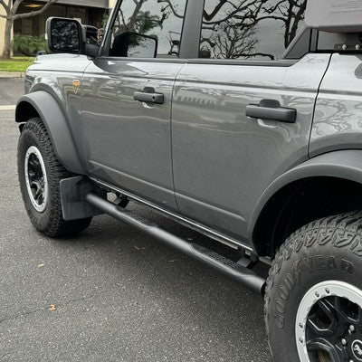4000 Series Side Steps W/ Mounting Bracket Kit Textured Black 2021-2025 Ford Bronco Go Rhino