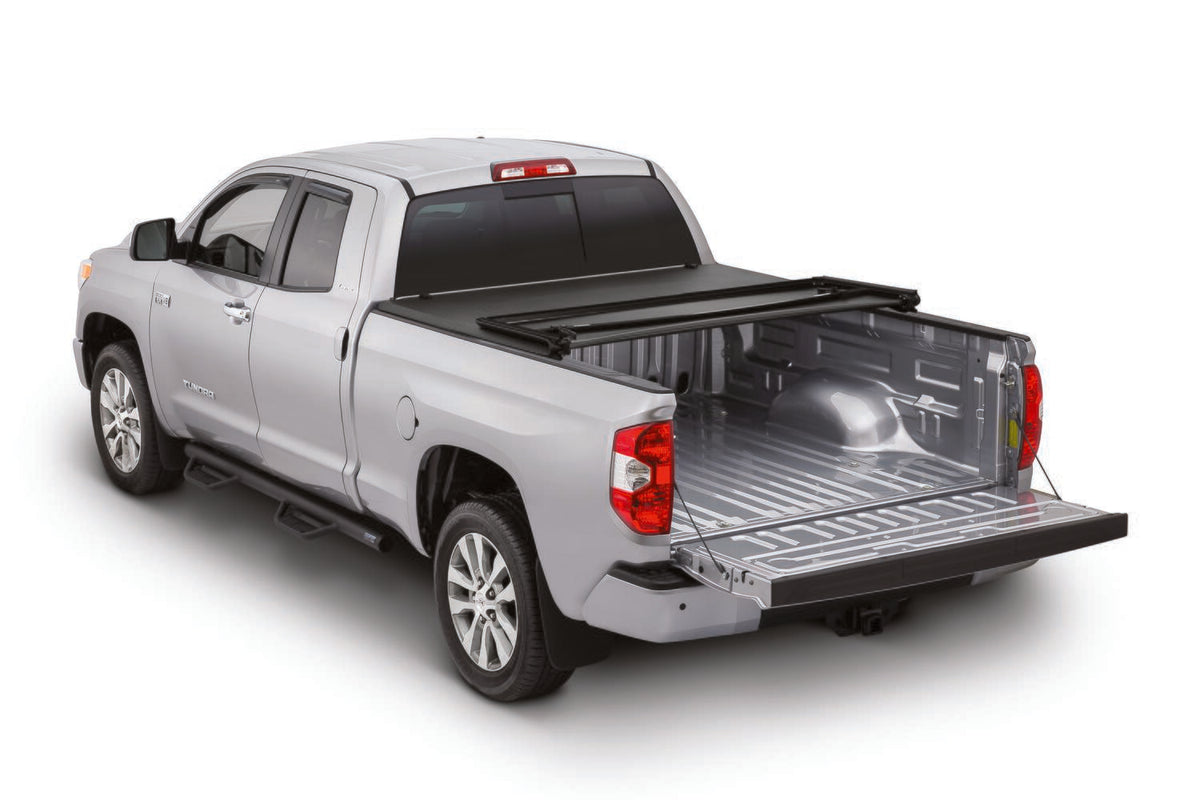 Soft Folding Tonneau Cover 05-15 Toyota Tacoma Incl Utility Track Adapter Kit 6 Foot 2 Inch Tonno Pro