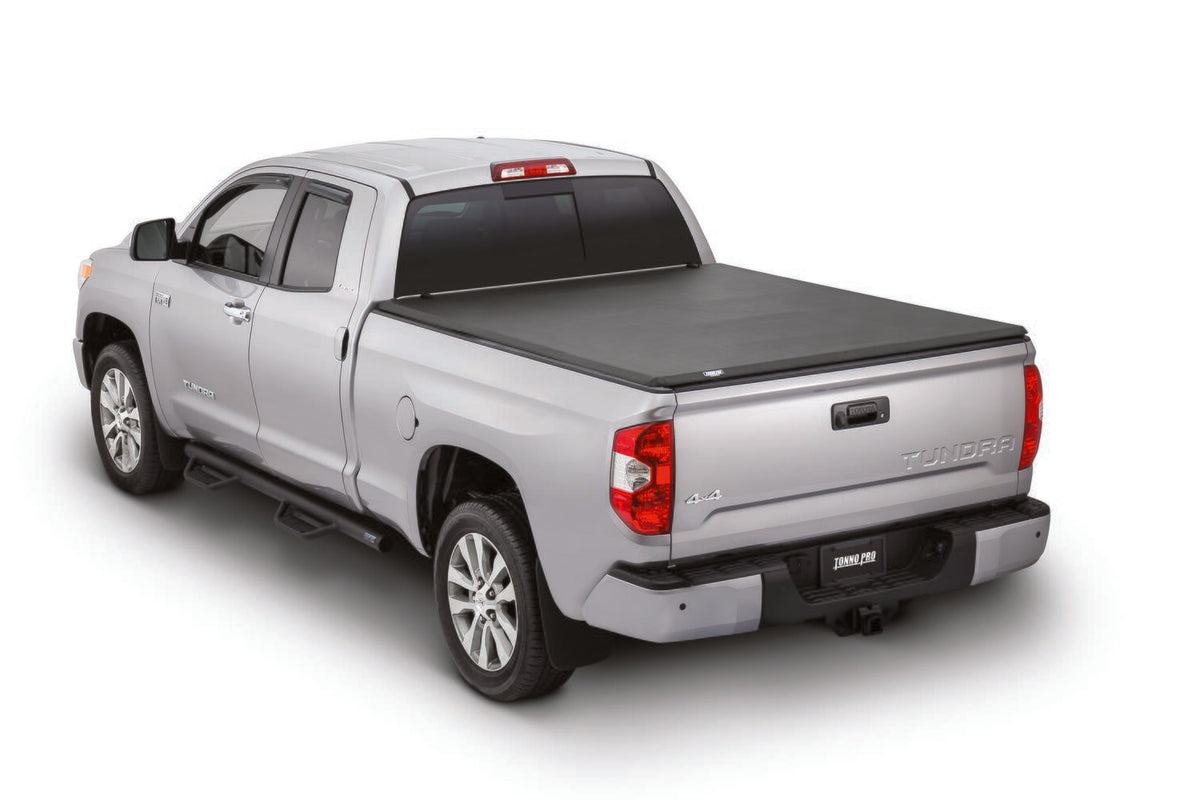 Soft Folding Tonneau Cover 05-15 Toyota Tacoma Incl Utility Track Adapter Kit 5 Foot Tonno Pro