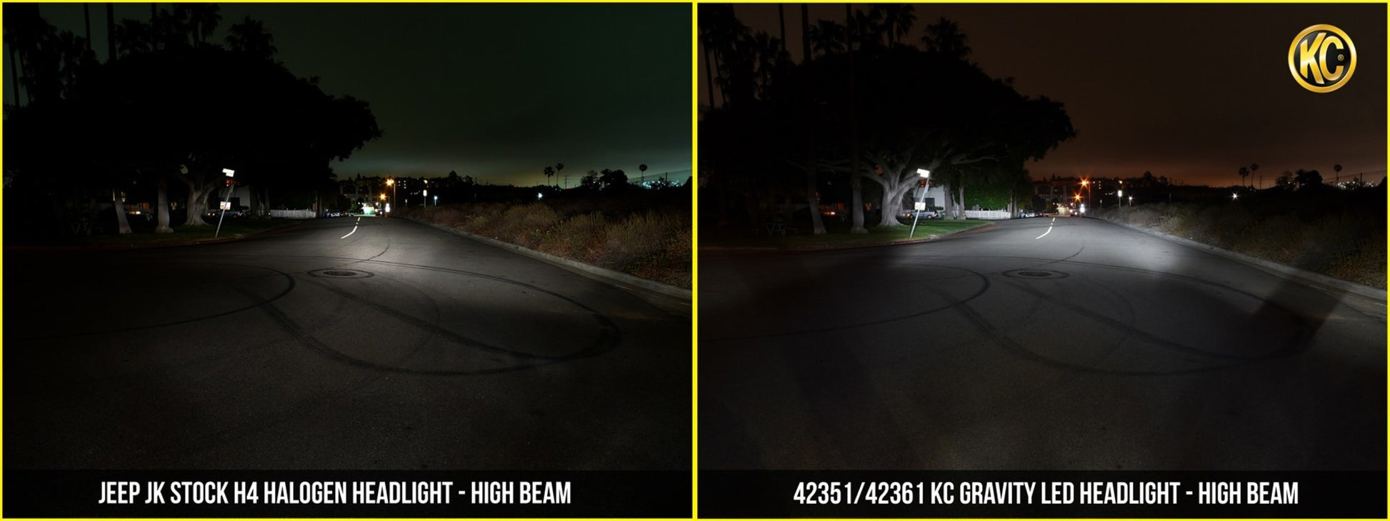 Jeep Head Lights Gravity LED 7 Inch Jeep Wrangler TJ Pair KC HiLiTES