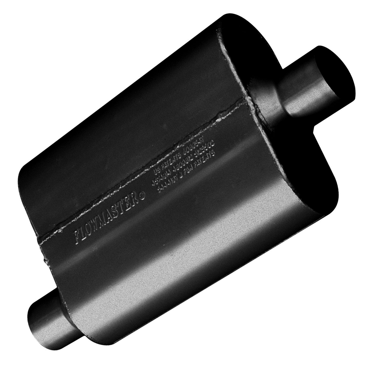 40 Series Chambered Muffler 40 Series 2.25 Offset In 2.25 Center Out Aggressive Sound Flowmaster
