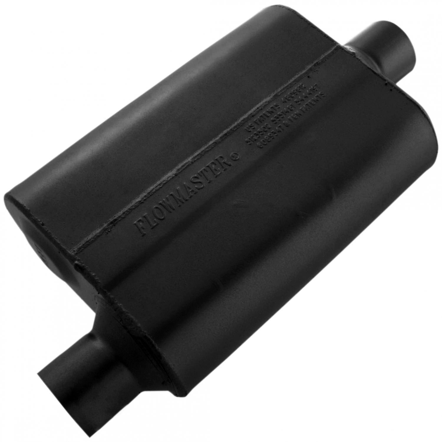 40 Series Chambered Muffler 40 Series 2.50 Offset In 2.50 Center Out Aggressive Sound Flowmaster