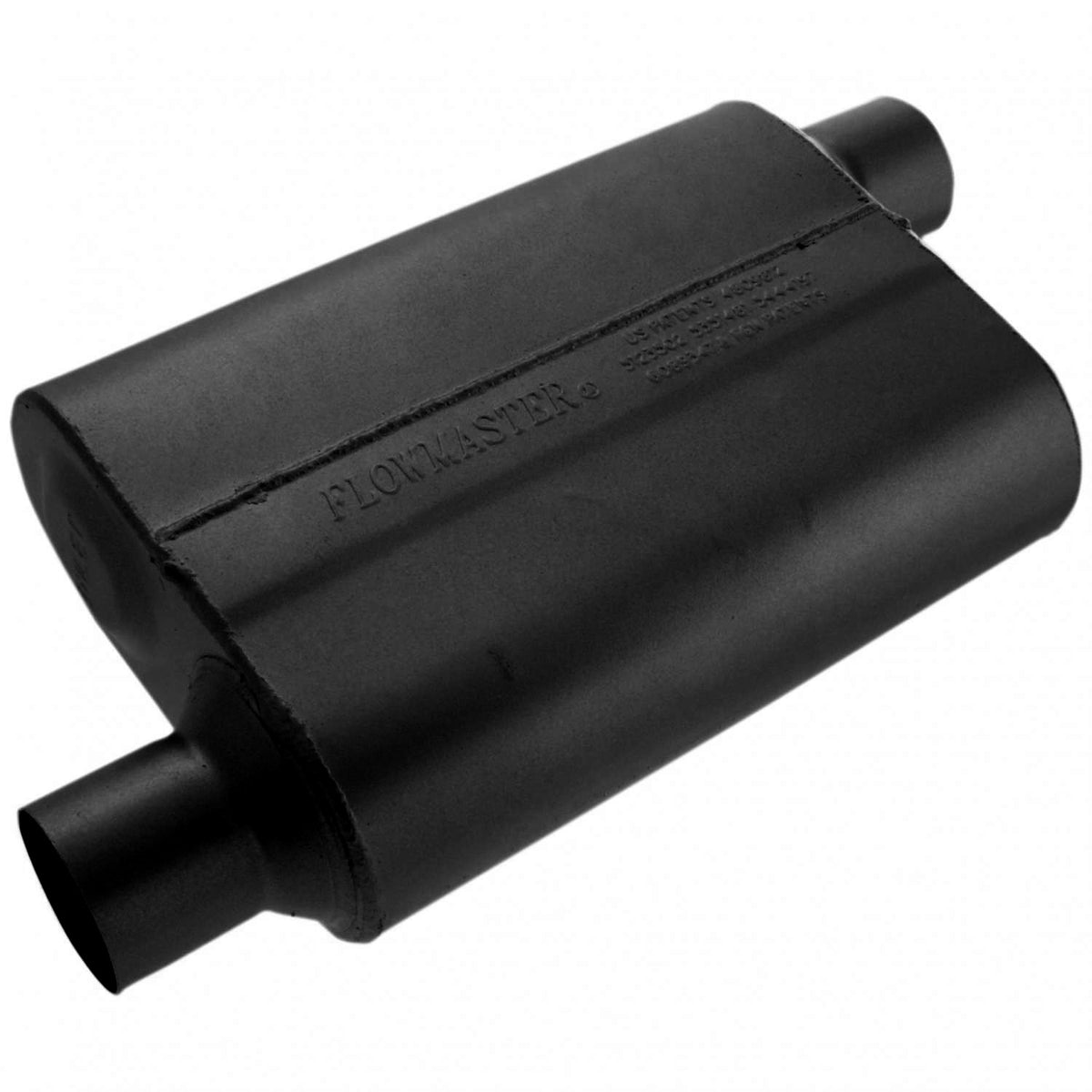 40 Series Chambered Muffler 40 Series 2.50 Offset In 2.50 Offset Out Aggressive Sound Flowmaster