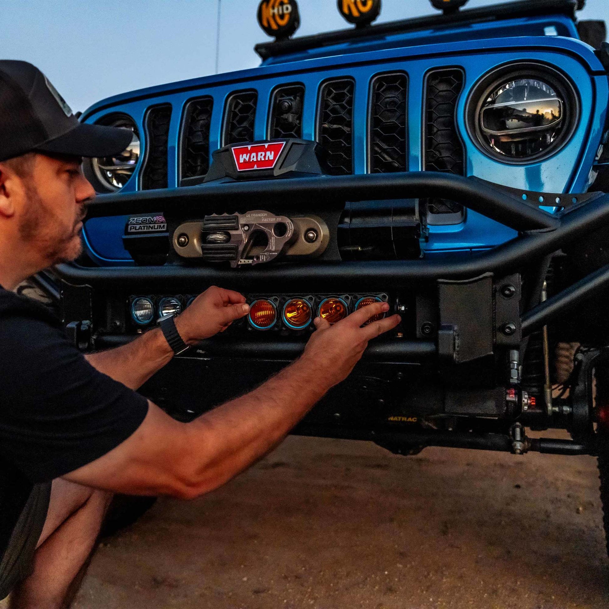 LED Light Bar Lens Flex Era Bar Combo Yellow KC HiLiTES