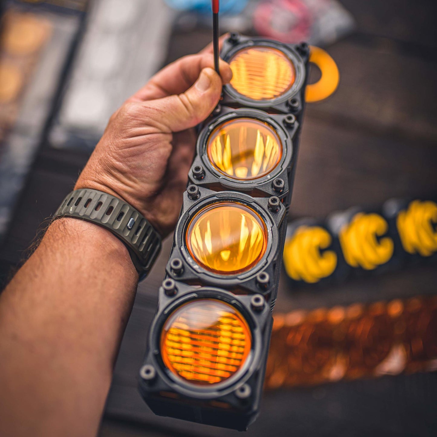 LED Light Bar Lens Flex Era Bar Combo Yellow KC HiLiTES