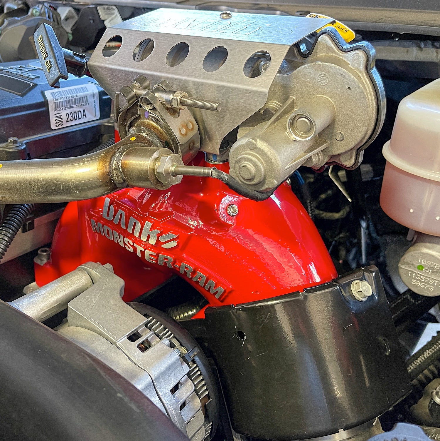 Monster-Ram Intake System for 19-24 Ram 2500/3500 6.7L Cummins Red Powdercoat Banks Power