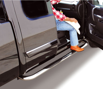4000 Series SideSteps With Mountins Bracket Kit Polished Stainless Steel 2019-2026 Ram 1500 Go Rhino