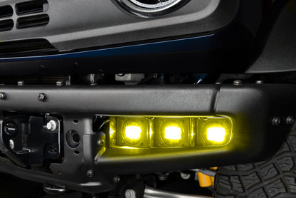 ORACLE Lighting 21-22 Ford Bronco Triple LED Fog Light Kit for Steel Bumper - Yellow