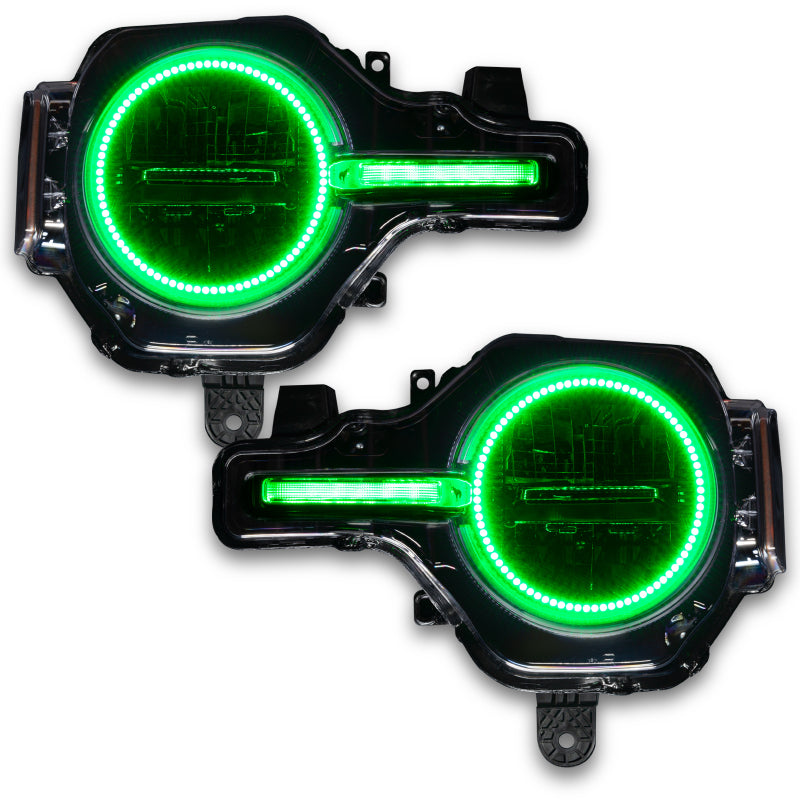 Oracle 21-22 Ford Bronco Headlight Halo Kit w/DRL Bar - Base Headlights -w/BC1 Controller