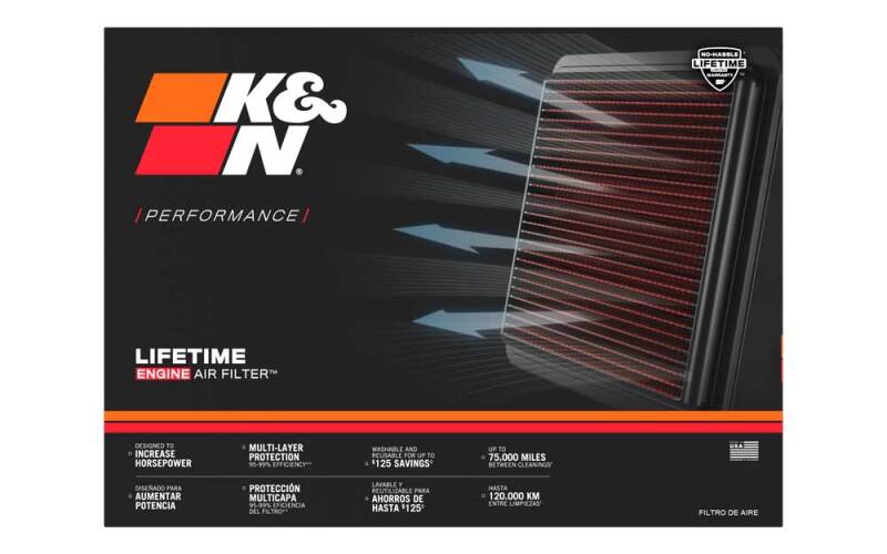 K&N 98-00 Honda VFR800F Int 800 / 01-09 VFR800F Int 782 / 11-12 VFR800 CR 782 Replacement Air Filter