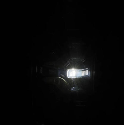 AlphaRex 87-96 Ford Bronco/F-150 Luxx-Series LED Tail Lights - Alpha-Black