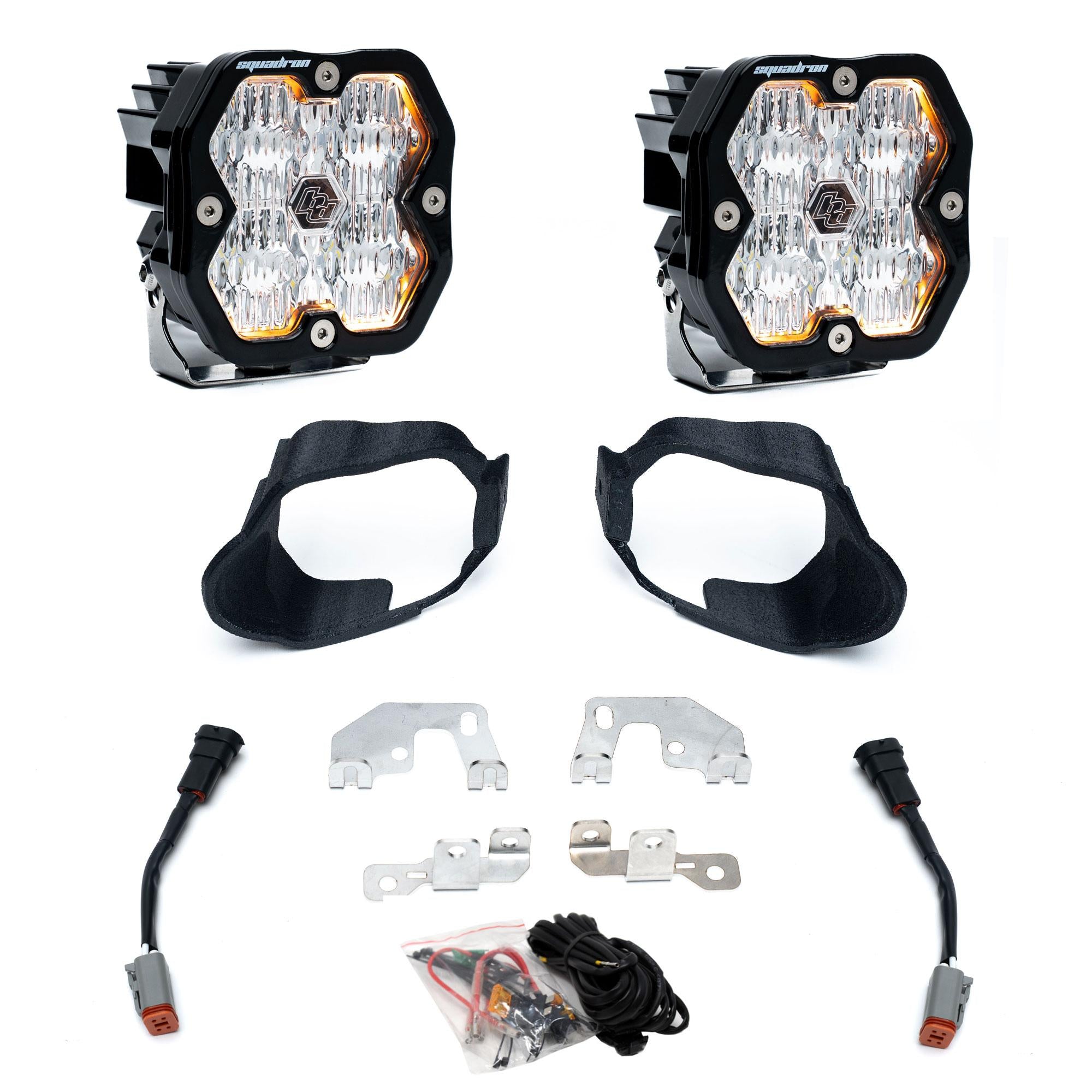 Squadron 2.0 Sport Fog Pocket Light Kit Mercedes 2019-26 Sprinter Van 1500/2500/3500/3500XD Clear Baja Designs