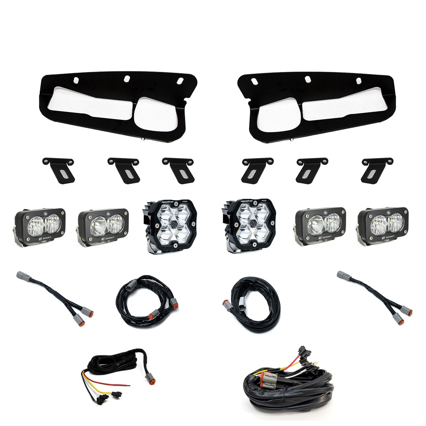 Squadron 2.0 Pro/Dual S2 Sport Fog Pocket Light Kit Ford 2021-27 Bronco 2022-24 Bronco Raptor w/ Steel Bumper Upfitter Baja Designs