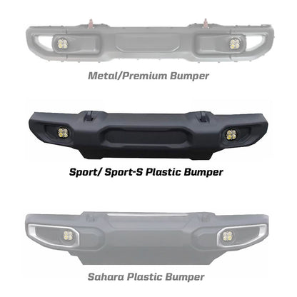 Jeep JL Fog Light Squadron-R SAE 18-Pres Wrangler JL Sport/Sport-S Fog Pocket Kit Baja Amber Baja Designs