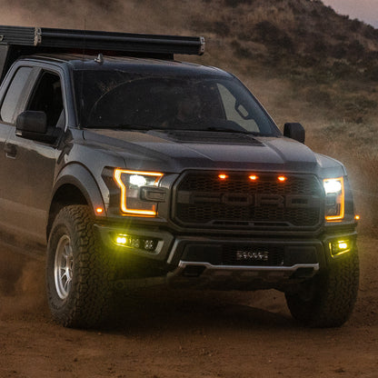 Ford Raptor (17-20) Fog Pocket Kit S2 SAE Baja Amber Pro Baja Designs