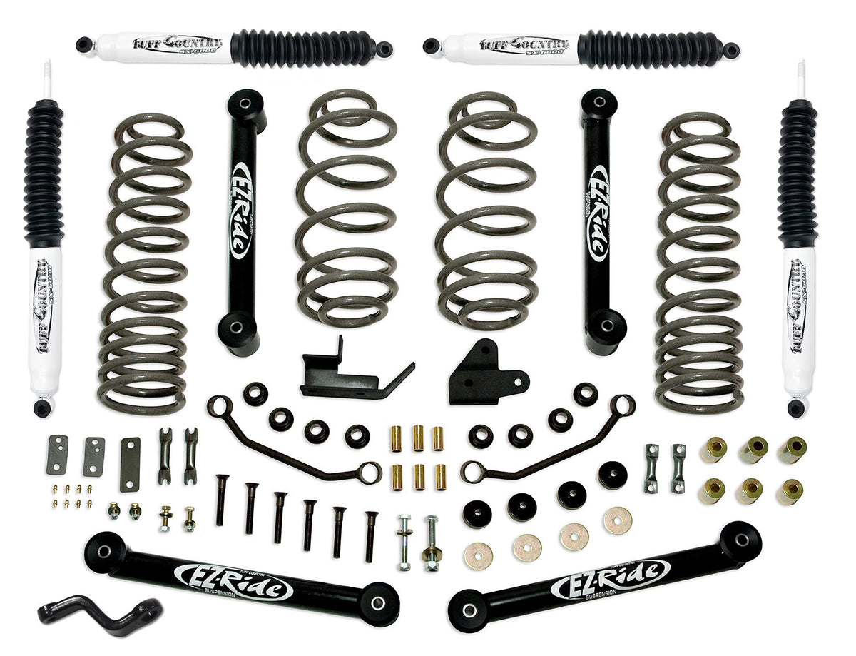 4 Inch Lift Kit 97-06 Jeep Wrangler TJ EZ-Ride Lift Kit Tuff Country