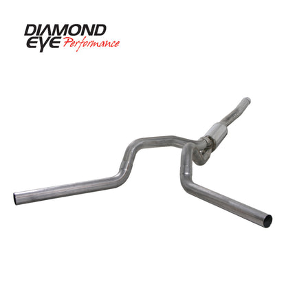 Diamond Eye KIT 4in Catback MFLR RPLCMENT PIPE DUAL SS: 2006-2007.5 CHEVY/GMC 6.6L 2500/3500