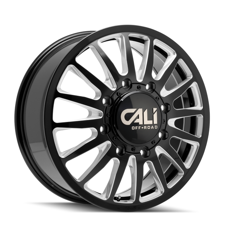 Cali Off-Road 9110D Summit Dually 22x8.25 / 8x210 BP / 115mm Offset / 154.2mm Hub Gls Blk Mill Wheel